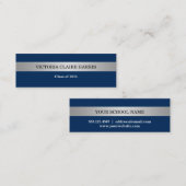 Carte nominative bleue de diplômé d'année de (Devant / Derrière)