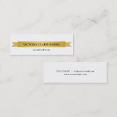 Carte nominative d'obtention du diplôme d'étudiant (Devant / Derrière)