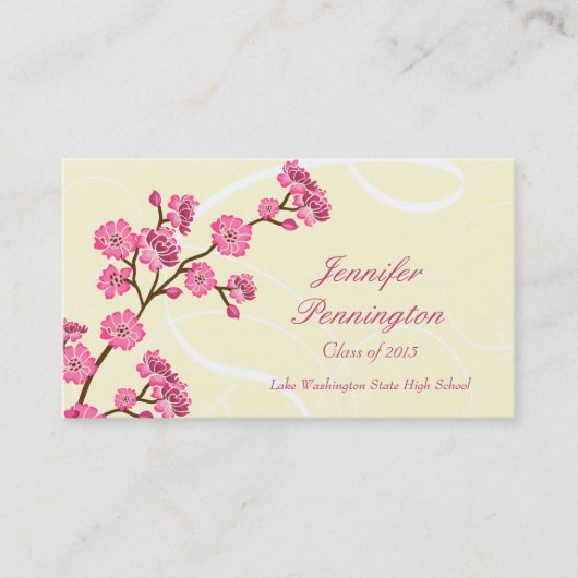 Carte nominative élégante à la mode d'obtention du (Devant)