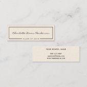 Carte nominative noire de faire-part d'obtention (Devant / Derrière)