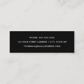 Carte nominative noire d'obtention du diplôme de (Dos)