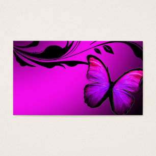 Carte nominative rose et pourpre du papillon 311