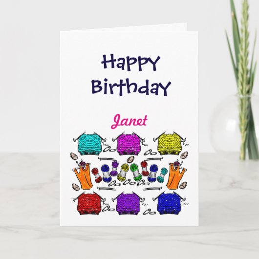 Carte (nommée) de tricot de zone de texte de (Devant)