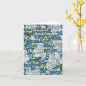 Carte Noms de Christ Calligraphie (Fleur jaune)