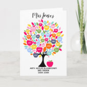 Carte noms de classe professeur merci apple mot art (Devant)