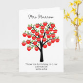 Carte noms de classe professeur merci pommier (Fleur jaune)