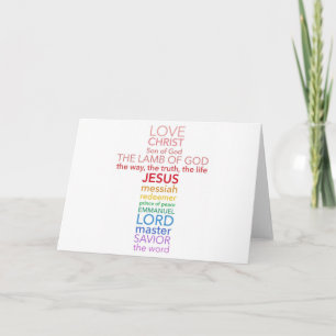 Carte Noms de croix de Jésus