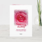Carte NOMS FAITS SUR COMMANDE - 25ème anniversaire avec (Dos)