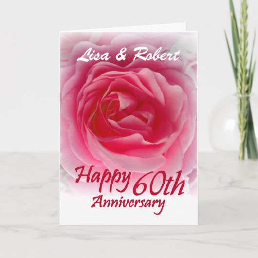 Carte NOMS FAITS SUR COMMANDE - soixantième anniversaire (Devant)