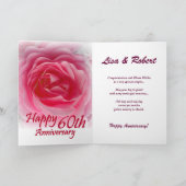 Carte NOMS FAITS SUR COMMANDE - soixantième anniversaire (Intérieur)