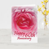 Carte NOMS FAITS SUR COMMANDE - soixantième anniversaire (Fleur jaune)