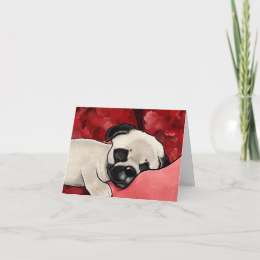 Carte non écrite Pug Fatigué Chien (Devant)