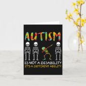 Carte Non Handicap Capacité Différente Squelette Autisme (Fleur jaune)