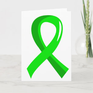Carte Non-Hodgkin's Lymphoma Lime Green Ribbon 3