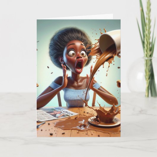 Carte Non, pas le café | Drôle Femme au foyer (Devant)