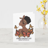 Carte Non Préoccupé Par Les Âmes Négatives Afro Black Gi (Fleur jaune)