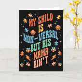 Carte Non Verbal Autistic Nonspeaking Speech  (Fleur jaune)