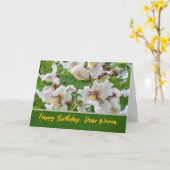 Carte Nonna Birthday Ajouter votre texte avec Catalpa Bl (Fleur jaune)
