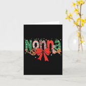 Carte Nonna Coquette Bow Noël Joyeux Noël Joyeux Noël Ma (Fleur jaune)