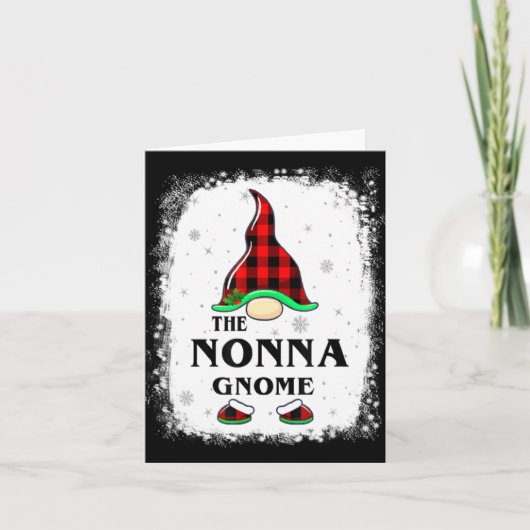 Carte Nonna Gnome Buffalo Plaid Matching Family Xmas Paj (Devant)