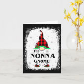 Carte Nonna Gnome Buffalo Plaid Matching Family Xmas Paj (Fleur jaune)
