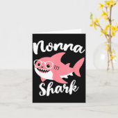 Carte Nonna Requin Fête des mères Grand-mère Drôle  (Fleur jaune)
