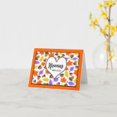 Carte Nonnas Are Love Automne Anniversaire Feuille Acorn (Fleur jaune)