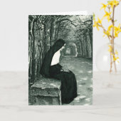 Carte nonne solitaire (Fleur jaune)