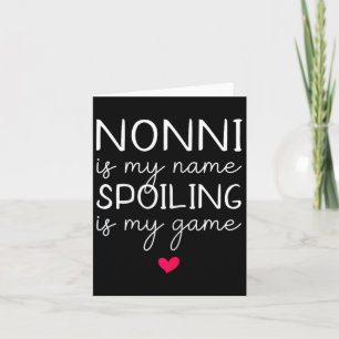 Carte Nonni est mon nom, gâter est mon jeu drôle