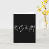 Carte Nope ASL Pro Sourd Awareness Sign Language Interpr (Fleur jaune)