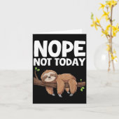 Carte Nope Not Today Sloth (Fleur jaune)