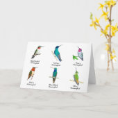 Carte nord-américaine des colibris (Fleur jaune)