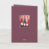Carte Nordic Christmas Gnomes Retro Modern Kitschmas (Dos)