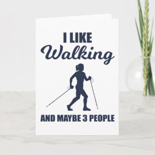 Carte Nordic Walking Walker Femme Avec Bâtons Cadeau