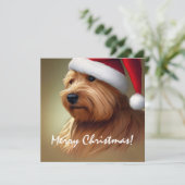 Carte Norfolk Terrier Noël (Debout devant)