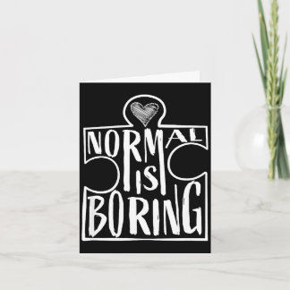 Carte Normal est ennuyeux coeur de casse-tête mignon sen