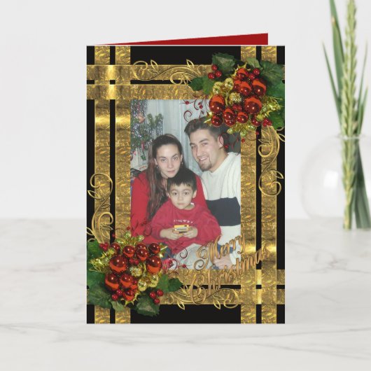 Carte normale élégante de Noël pour votre photo (Devant)