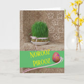 Carte Norooz Pirooz Nouvel An Persan Sabzeh (Fleur jaune)