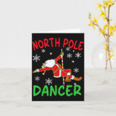 Carte North Le Dancer Blague de Père Noël drôle  (Fleur jaune)