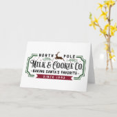 Carte North Pole Milk & Cookie Co. (Fleur jaune)