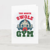 Carte North Swole Gym Funny Père Noël (Devant)