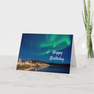Carte Northern Lights Birthday