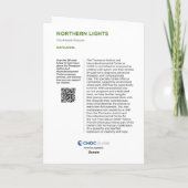 Carte Northern Lights - KidsArt pour CHOC (Dos)