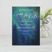 Carte Northern Lights Magical Moment Save the Date Photo (Debout devant)
