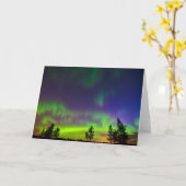 Carte Northern Lights | Manitoba Canada (Fleur jaune)