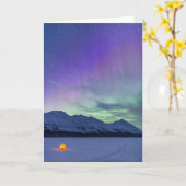 Carte Northern Lights Moose Pass | Kenai Peninsula (Fleur jaune)