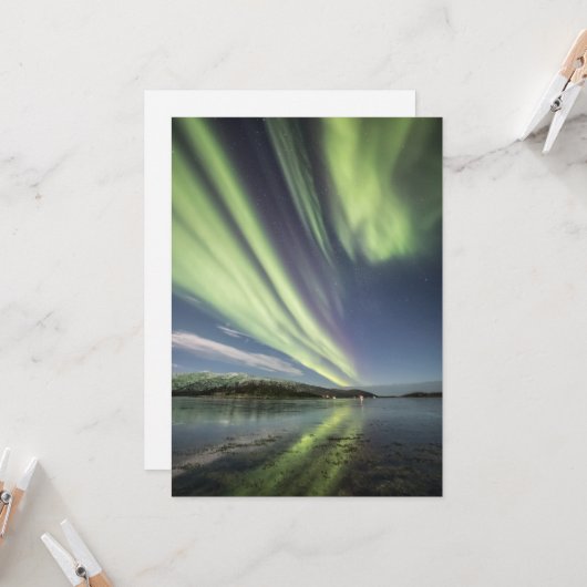 Carte Northern Lights Norvège (Devant/Arrière en situation)