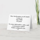 Carte Northwestern South beach (Dos)