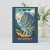 Carte Norvège de texte personnalisé (Debout devant)