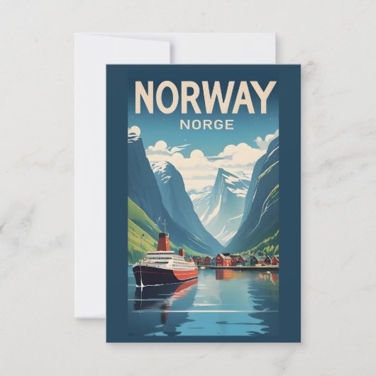 Carte Norvège de texte personnalisé (Devant)